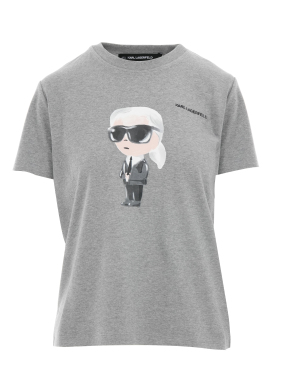 ΓΥΝΑΙΚΕΙΟ T-SHIRT ΜΕ ΤΥΠΩΜΑ | Γκρι M