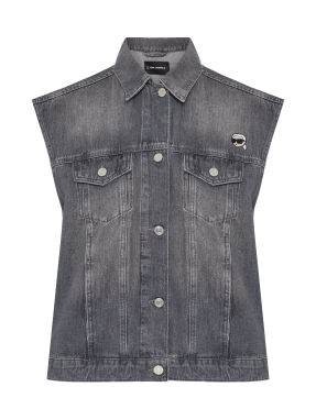 ΓΥΝΑΙΚΕΙΟ DENIM ΑΜΑΝΙΚΟ ΜΠΟΥΦΑΝ | Γκρι Σκούρο M