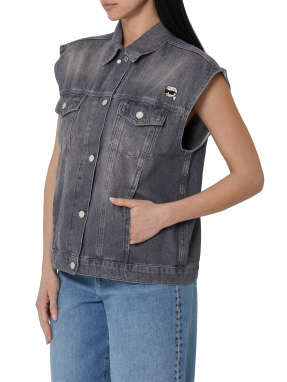 ΓΥΝΑΙΚΕΙΟ DENIM ΑΜΑΝΙΚΟ ΜΠΟΥΦΑΝ | Γκρι Σκούρο M