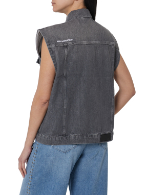 ΓΥΝΑΙΚΕΙΟ DENIM ΑΜΑΝΙΚΟ ΜΠΟΥΦΑΝ | Γκρι Σκούρο M