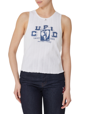 ΓΥΝΑΙΚΕΙΟ ΑΜΑΝΙΚΟ ΤΟΠ | Λευκό M