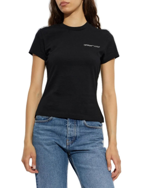 ΓΥΝΑΙΚΕΙΟ T-SHIRT LOGO QUOTE | Μαύρο S