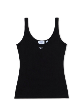 ΓΥΝΑΙΚΕΙΟ OFF STAMP RIB TANK TOP | Μαύρο S