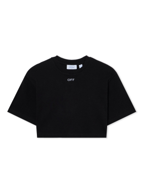 ΓΥΝΑΙΚΕΙΟ T-SHIRT OFF STAMP RIB | Μαύρο S