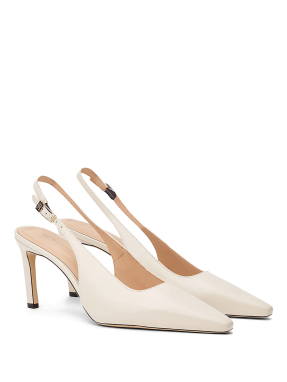 ΓΥΝΑΙΚΕΙΕΣ ΔΕΡΜΑΤΙΝΕΣ SLINGBACK ΓΟΒΕΣ | Μπεζ 37