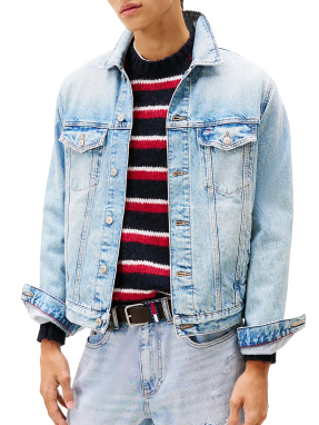 ΑΝΔΡΙΚΟ DENIM TRUCKER JACKET | Γαλάζιο M