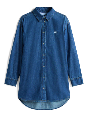 ΜΙΝΙ DENIM ΦΟΡΕΜΑ-ΠΟΥΚΑΜΙΣΑ | Μπλε Σκούρο S