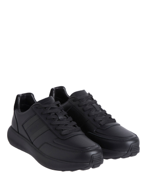 ΑΝΔΡΙΚΑ ΔΕΡΜΑΤΙΝΑ SNEAKERS | Μαύρο 45