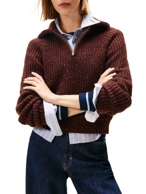 ΓΥΝΑΙΚΕΙΟ ΠΟΥΛΟΒΕΡ | Καφέ Σκούρο XS