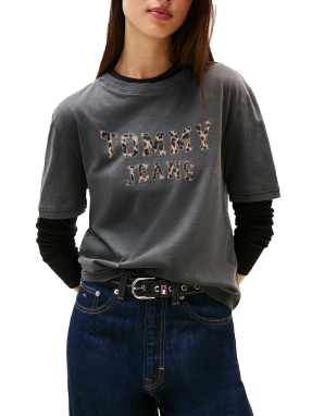 ΓΥΝΑΙΚΕΙΟ BOXY T-SHIRT | Γκρι Σκούρο M