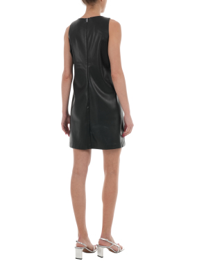 ΜΙΝΙ FAUX LEATHER ΦΟΡΕΜΑ | Μαύρο S