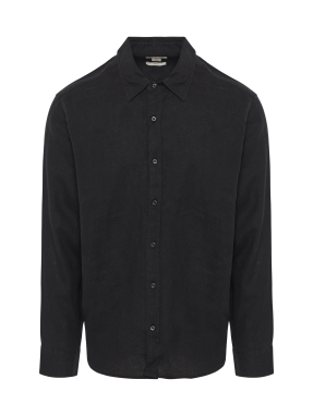 ΑΝΔΡΙΚΟ ΛΙΝΟ ΠΟΥΚΑΜΙΣΟ | Μαύρο L