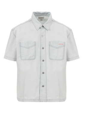 ΑΝΔΡΙΚΟ DENIM ΚΟΝΤΟΜΑΝΙΚΟ ΠΟΥΚΑΜΙΣΟ | Μπλε Ανοιχτό L