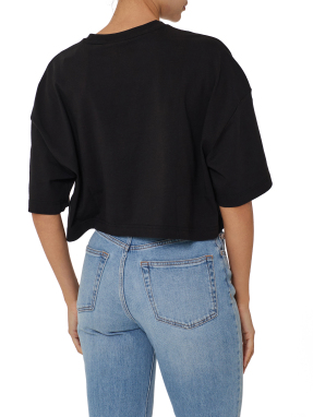 ΓΥΝΑΙΚΕΙΟ BOXY T-SHIRT | Μαύρο XS