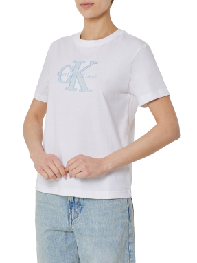 ΓΥΝΑΙΚΕΙΟ T-SHIRT ΜΕ ΛΟΓΟΤΥΠΟ | Λευκό XS