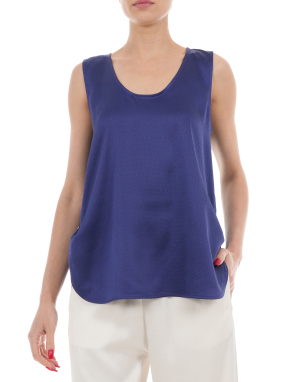 ΓΥΝΑΙΚΕΙΟ ΑΜΑΝΙΚΟ ΣΑΤΕΝ ΤΟΠ | Μωβ Σκούρο XS