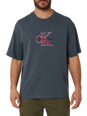 ΑΝΔΡΙΚΟ T-SHIRT ΜΕ ΛΟΓΟΤΥΠΟ | Γκρι Σκούρο L