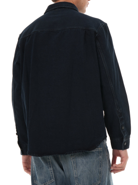 ΑΝΔΡΙΚΟ DENIM OVERSHIRT | Μαύρο M