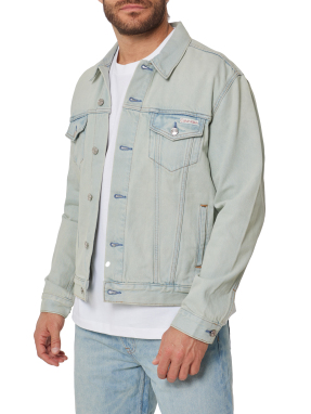 ΑΝΔΡΙΚΟ DENIM TRUCKER JACKET | Γαλάζιο S
