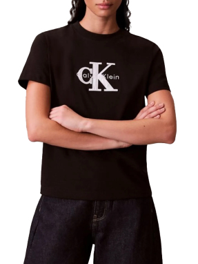 ΓΥΝΑΙΚΕΙΟ T-SHIRT ΜΕ ΛΟΓΟΤΥΠΟ | Μαύρο S