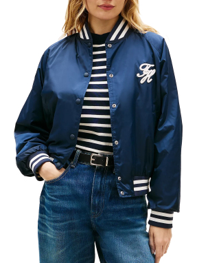 ΓΥΝΑΙΚΕΙΟ VARSITY NYLON BOMBER JACKET | Μπλε Σκούρο M