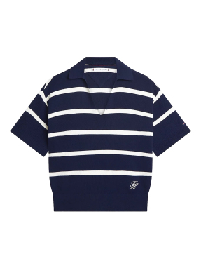 ΓΥΝΑΙΚΕΙΟ ΠΛΕΚΤΟ T-SHIRT | Μπλε Σκούρο L