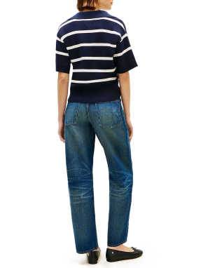 ΓΥΝΑΙΚΕΙΟ ΠΛΕΚΤΟ T-SHIRT | Μπλε Σκούρο M