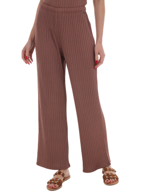SHINY RIB PANT | Καφέ S