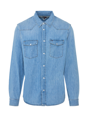 ΑΝΔΡΙΚΟ DENIM ΠΟΥΚΑΜΙΣΟ | Γαλάζιο M