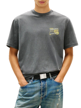 ΑΝΔΡΙΚΟ T-SHIRT 90s BACK BUBBLE LOGO | Γκρι Σκούρο S
