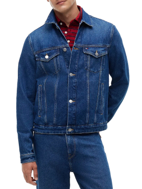 ΑΝΔΡΙΚΟ DENIM TRUCKER JACKET | Μπλε Σκούρο M