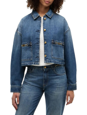 ΓΥΝΑΙΚΕΙΟ DENIM JACKET | Μπλε Σκούρο S