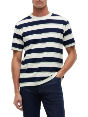 ΑΝΔΡΙΚΟ ΡΙΓΕ T-SHIRT | Μπλε Σκούρο XL