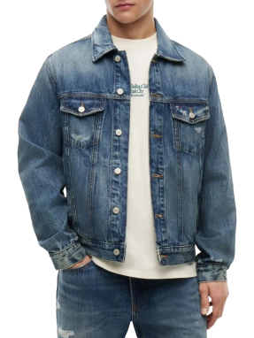 ΑΝΔΡΙΚΟ DENIM JACKET | Μπλε Σκούρο M
