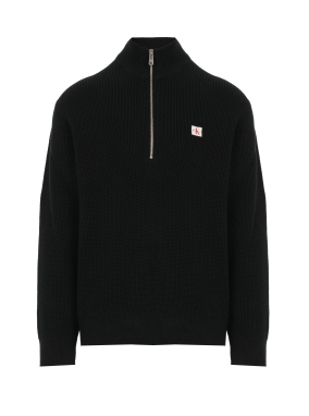 ΑΝΔΡΙΚΟ ΠΛΕΚΤΟ HALF-ZIP ΠΟΥΛΟΒΕΡ | Μαύρο XL