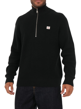 ΑΝΔΡΙΚΟ ΠΛΕΚΤΟ HALF-ZIP ΠΟΥΛΟΒΕΡ | Μαύρο XL