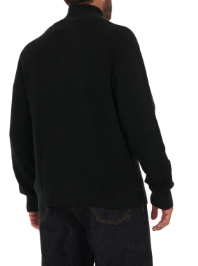 ΑΝΔΡΙΚΟ ΠΛΕΚΤΟ HALF-ZIP ΠΟΥΛΟΒΕΡ | Μαύρο XL