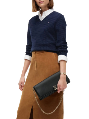 ΓΥΝΑΙΚΕΙΟ CLUTCH ΜΕ ΑΛΥΣΙΔΑ | Μαύρο