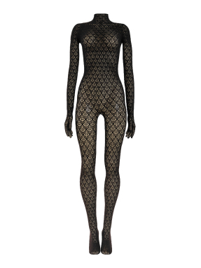 ΓΥΝΑΙΚΕΙΑ ΔΙΑΦΑΝΗ ΟΛΟΣΩΜΗ ΦΟΡΜΑ MERMAID NET | Μαύρο XS