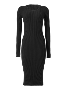 ΜΙΝΤΙ RIB ΦΟΡΕΜΑ FINE MERINO | Μαύρο XS