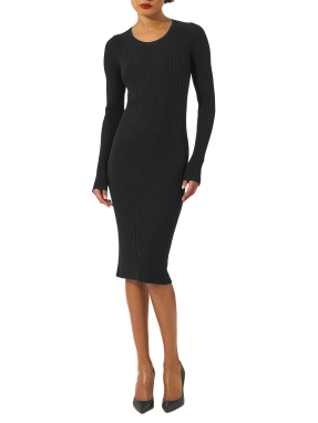 ΜΙΝΤΙ RIB ΦΟΡΕΜΑ FINE MERINO | Μαύρο XS