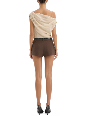 ΓΥΝΑΙΚΕΙΟ SHORTS | Καφέ Σκούρο L