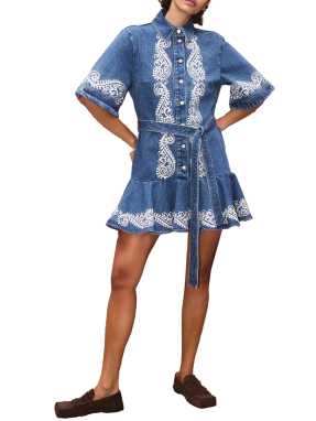 ΜΙΝΙ DENIM ΦΟΡΕΜΑ JACONES | Μπλε UK 12