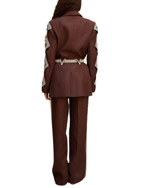 ΓΥΝΑΙΚΕΙΟ ΣΑΚΑΚΙ LEANDRA | Καφέ Σκούρο UK 8