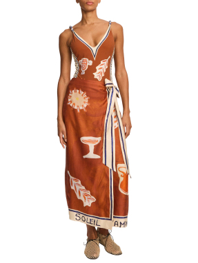 ΜΑΞΙ ΦΟΥΣΤΑ SOLEIL D'AMOUR | Καφέ Ανοιχτό UK 8