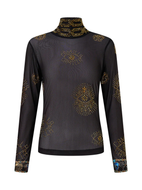 ΓΥΝΑΙΚΕΙΑ ΜΠΛΟΥΖΑ MESH TURTLE | Μαύρο S