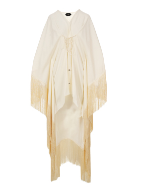 ΜΙΝΙ ΦΟΡΕΜΑ FRINGED SIERRA KAFTAN | Εκρού ONE SIZE