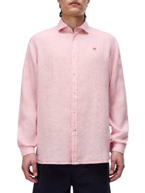 ΑΝΔΡΙΚΟ ΠΟΥΚΑΜΙΣΟ G-LINEN LS 1 | Ροζ XXL