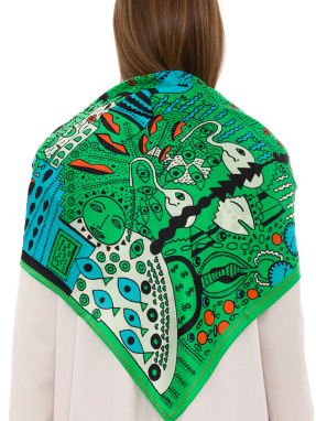 ΜΕΤΑΞΩΤΟ ΜΑΝΤΗΛΙ JOURNEYS | Πράσινο MULTICOLOR ONE SIZE