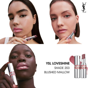 YSL LOVESHINE WET SHINE LIPSTICK | 3,2gr 203 Blushed Mallow